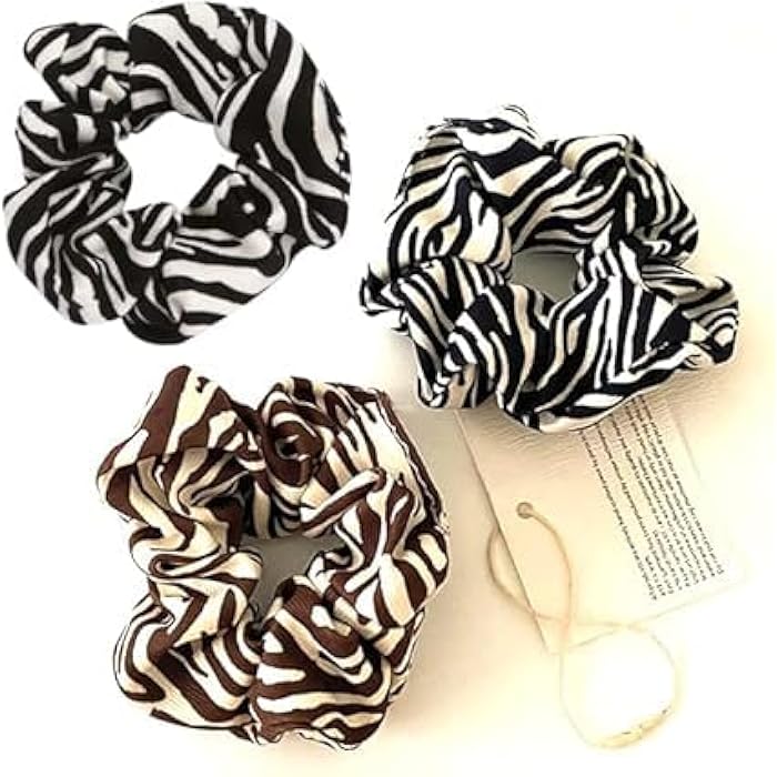 Girls Hair Bow Hair Band Hair Rope Elastic Band Scrunchie Hair Scrunchie Hair Scrunchies Hair Scrunchies Hair Bun Scrunchies Women (Random Stripe 1pcs) - Image 1